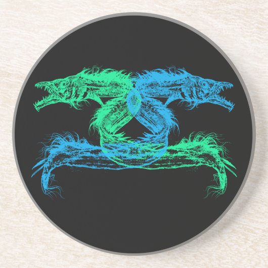 シーモンスターズが自分の背景色を選ぶ コースター (正面)