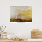 シーモンスターズとサンライズbyジョセフマロード・ターナー ポスター (キッチン)