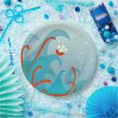 シーモンスターセーリングボート ペーパープレート (パーティー)