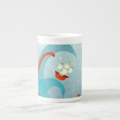 シーモンスターセーリングボート ボーンチャイナマグカップ (正面)