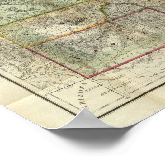 シーヤーのコロラド州の新しい地図 ポスター (角)