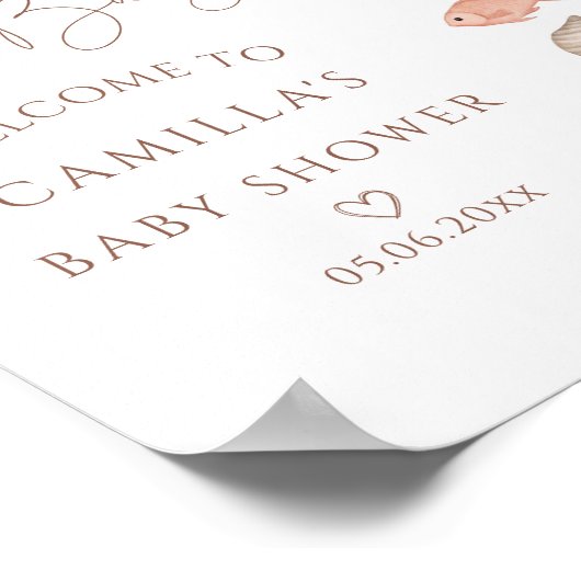 シーユーすぐにベビー沿岸赤ちゃんシャワー歓迎 ポスター (角)