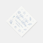 シーユーすぐにベビー沿岸赤ちゃんシャワー スタンダードカクテルナプキン (角)