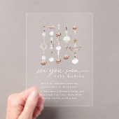 シーユーすぐにボホビーチベビーシャワー アクリル招待状 (インサイチュ (ポータブル))