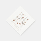 シーユーすぐにボホビーチベビーシャワー スタンダードカクテルナプキン (角)