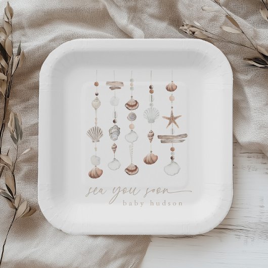 シーユーすぐにボホビーチベビーシャワー ペーパープレート