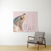 シーライオンイラストレーション |文字の追加おもしろい タペストリー (インサイチュ(横))