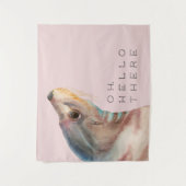 シーライオンイラストレーション |文字の追加おもしろい タペストリー (正面)