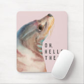 シーライオンイラストレーション |文字の追加おもしろい マウスパッド (マウス)