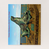 シーライオンケーブオレゴン。クリスマスグリーティング ジグソーパズル (縦)