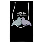 シーライオンシールおもしろいプンダークBGで封印 スモールペーパーバッグ (正面)