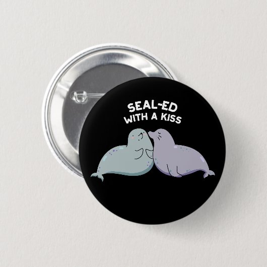 シーライオンシールおもしろいプンダークBGで封印 缶バッジ (正面&裏面)
