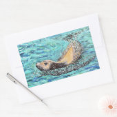 シーライオ絵画ン 長方形シール (封筒)