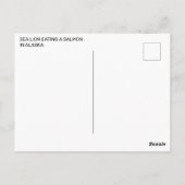 シーライオ食べンはアラスカのサーモン ポストカード (裏面)