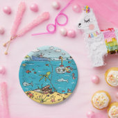 シーライフをテーマにした紙プレート ペーパープレート (パーティー)