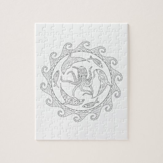 シーライフアダルトカラーリングパズル ジグソーパズル (縦)