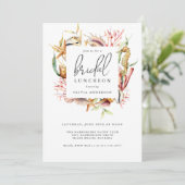 シーライフウォーターカラーコーストテーマブライダルルンチョン 招待状 (スタンド正面)