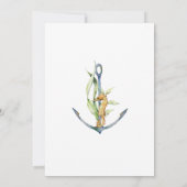 シーライフウォーターカラーコーストテーマブライダルルンチョン 招待状 (裏面)