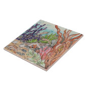 シーライフエビ海馬サンゴ海壁画Pc.#9 タイル (側面)