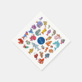 シーライフキャラクター スタンダードカクテルナプキン (角)