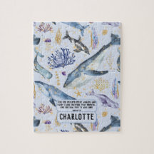 シーライフクジラキリスト教のバイブル聖句の名前ギフト