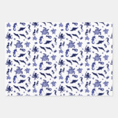 シーライフグラフィックパターンすべての行事 ラッピングペーパーシート (正面3)