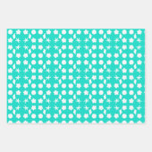 シーライフサンドドルスターフィッシュシーシェルターコイズ ラッピングペーパーシート (正面2)