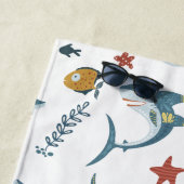 シーライフシャークダンスモノグラム ビーチタオル (インサイチュ)