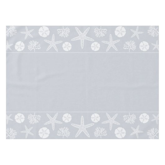 シーライフシルエット(コースタルグレー) テーブルクロス (正面(横))