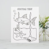 シーライフシーンのカラーリングブックページ (スタンド正面)