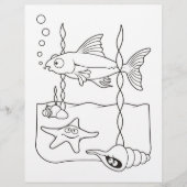 シーライフシーンのカラーリングブックページ (正面)