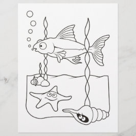 シーライフシーンのカラーリングブックページ