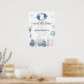 シーライフツインズベビーシャワーウェルカム ポスター (キッチン)