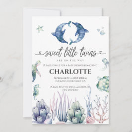 シーライフツインズベビーシャワー招待状 招待状