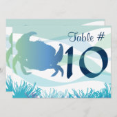 シーライフテーブル番号座席カード8 招待状 (正面/裏面)