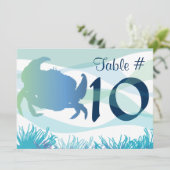 シーライフテーブル番号座席カード8 招待状 (スタンド正面)