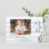 シーライフフォト誕生日招待状 招待状 (スタンド正面)