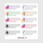 シーライフフラワーシェイプ差出人住所シール シール (シート)