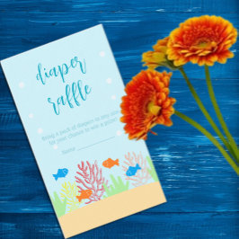 シーライフベイビーシャワーおむつラッフル エンクロージャーカード