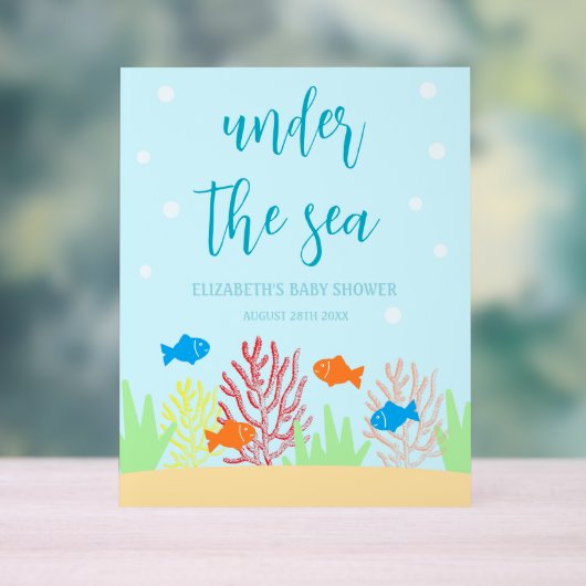 シーライフベイビーシャワー アクリルサイン (ニュートラル)