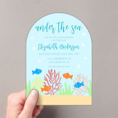 シーライフベイビーシャワー アクリル招待状 (インサイチュ (ポータブル))
