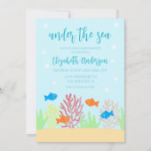シーライフベイビーシャワー 招待状 (正面)