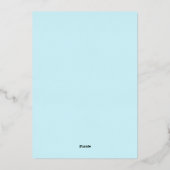 シーライフベイビーシャワー 箔招待状 (裏面)