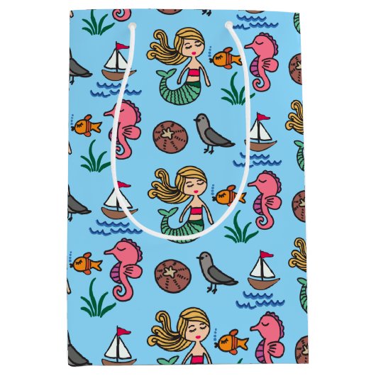 シーライフマーメイドシーホース抱き枕 ミディアムペーパーバッグ (正面)