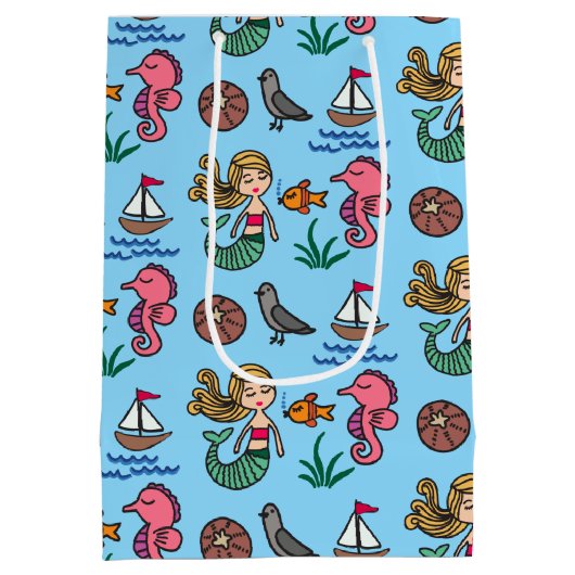 シーライフマーメイドシーホース抱き枕 ミディアムペーパーバッグ (裏面)