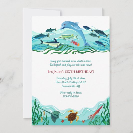 シーライフ招待状 招待状 (正面)