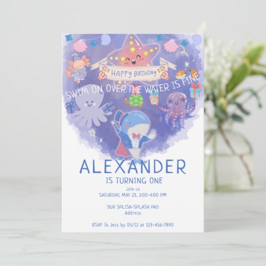 シーライフ海最終誕生日パーティーの下 招待状 (スタンド正面)