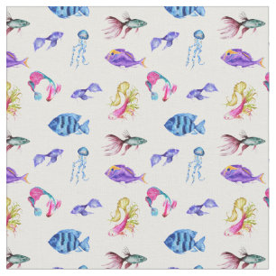 シーライフ生地,海,魚,タコ ファブリック