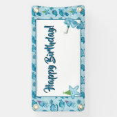 シーライフ誕生日バナーとルームカスタマイズ 横断幕 (縦)