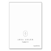 シーラクラシックーニュートラルユニークズ結婚座席表 テーブルナンバー (正面)